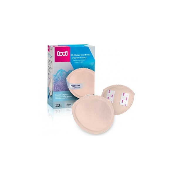 

Лактационные прокладки Lovi Discreet Elegance 20 шт бежевые (19/610)