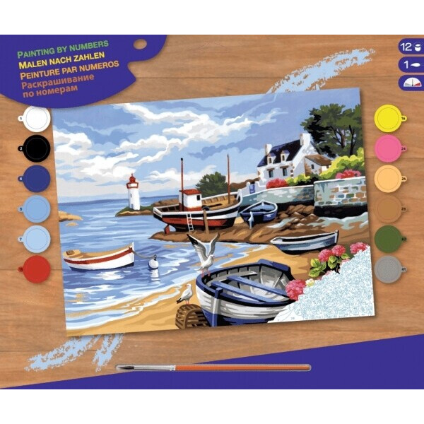 

Набор для творчества Sequin Art Painting by Numbers Senior Рыбацкий поселок SA1035