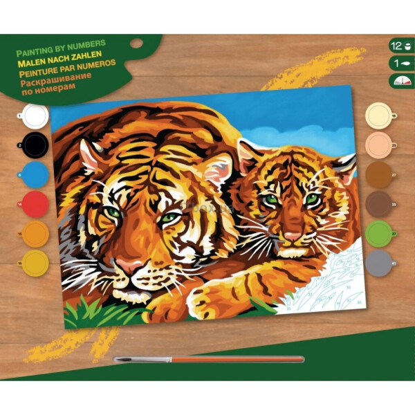 

Набор для творчества Sequin Art Painting By Numbers Seniour Тигры SA1039