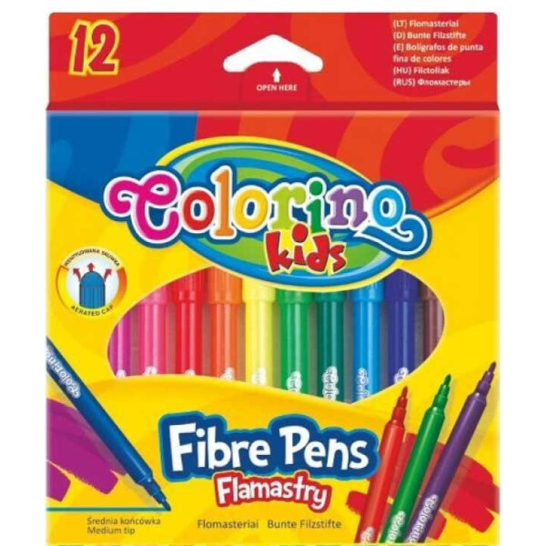 

Фломастеры Colorino Fibre Pens 12 цветов 12 шт (14588PTR/1)