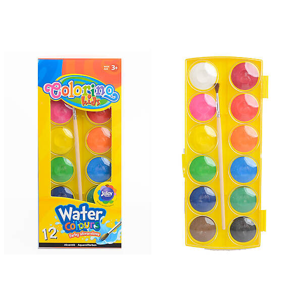 

Краски акварельные 12 цветов Colorino большие Colorino (41089PTR)