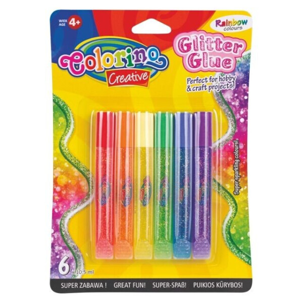 

Клей Colorino Rainbow с блестками 10.5 мл 6 цветов (68796PTR)