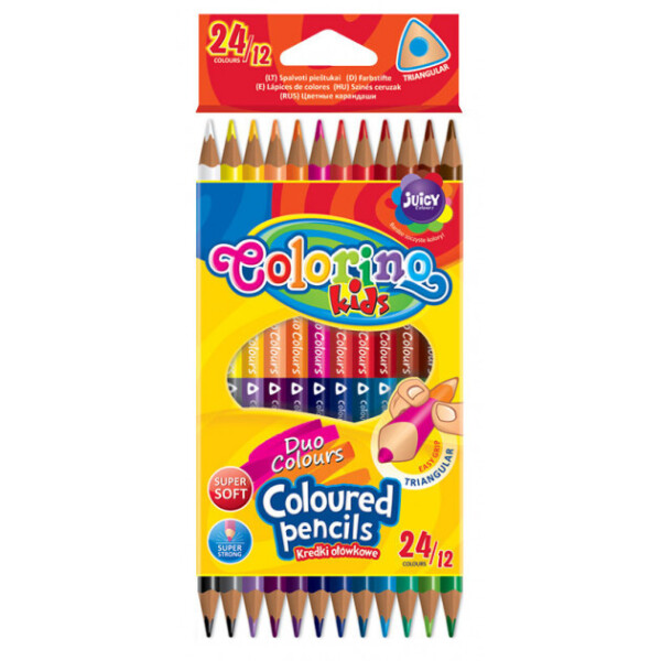 

Карандаши цветные Colorino 12шт 24 цвета (33046PTR)
