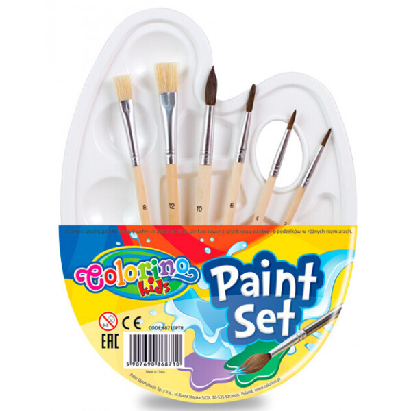 

Набор Colorino палитра для рисования и 6 кистей (68710PTR)