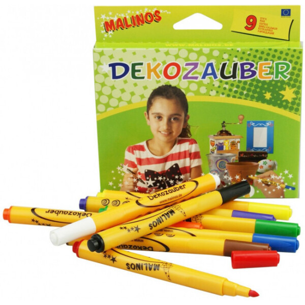 

Фломастеры для декорирования нестираемые Malinos Dekozauber 9 шт (MA-300034)