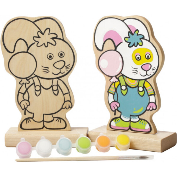 

Деревянная Игра раскраска Cubika Зайчик с красками (13869)