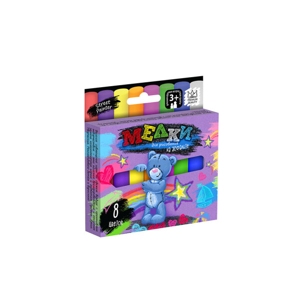 

Мелки для рисования на асфальте Danko Toys тонкая 8 штук (ДТ-МЛ-15-22)