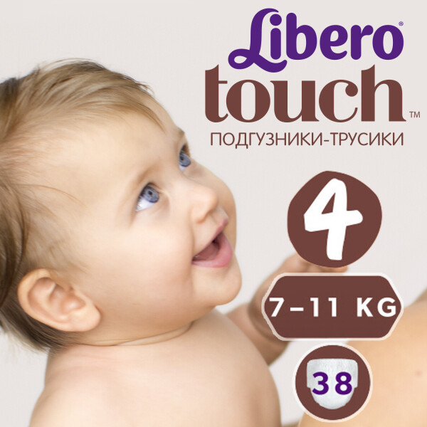 

Подгузники трусики Libero Touch 4 38 шт (6698)