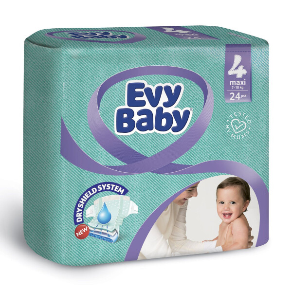 

Подгузники Evy Baby Elastic 4 Maxi 24 шт (B-2316)