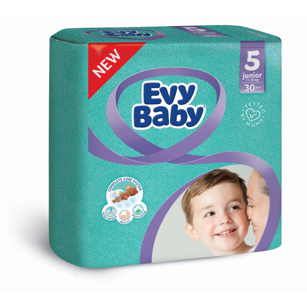 

Подгузники Evy Baby Elastic Twin 5 Junior 30 шт (B-2323)