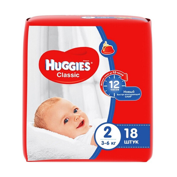

Подгузники Huggies Classic 2 18 шт (9401025)