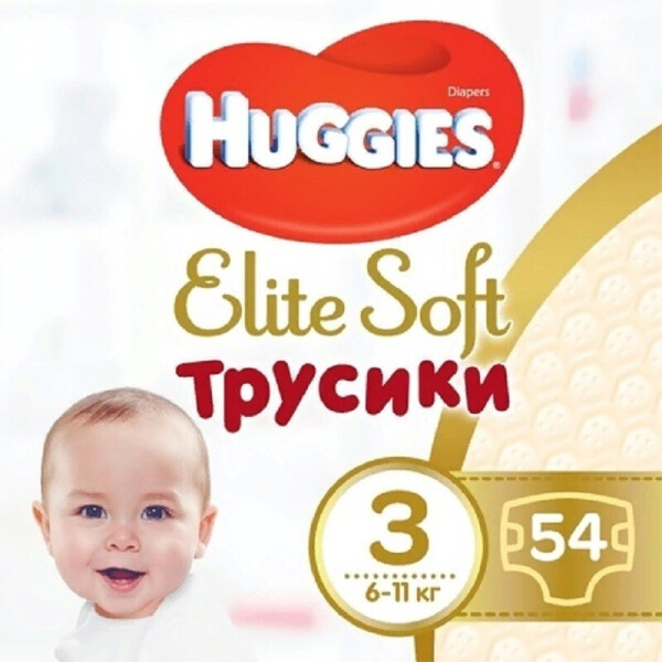 

Подгузники трусики Huggies Elite Soft 3M 54 шт (9402715)