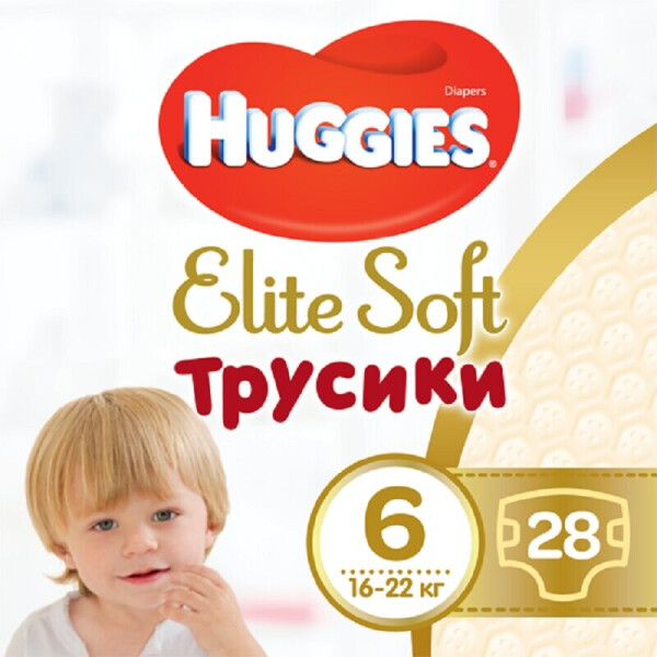 

Подгузники трусики Huggies Elite Soft 6XXL 28 шт (9402775)