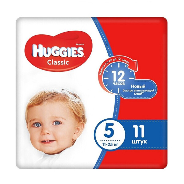 

Подгузники Huggies Classic 5 11 шт (9401086)