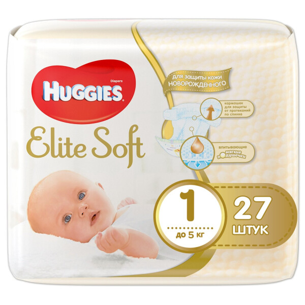 

Подгузники Huggies Elite Soft 1 27 шт (9400175)