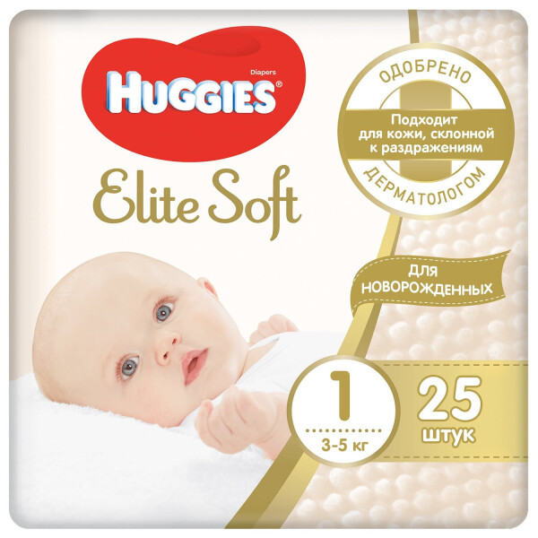 

Подгузники Huggies Elite Soft 1 25 шт (9400111)