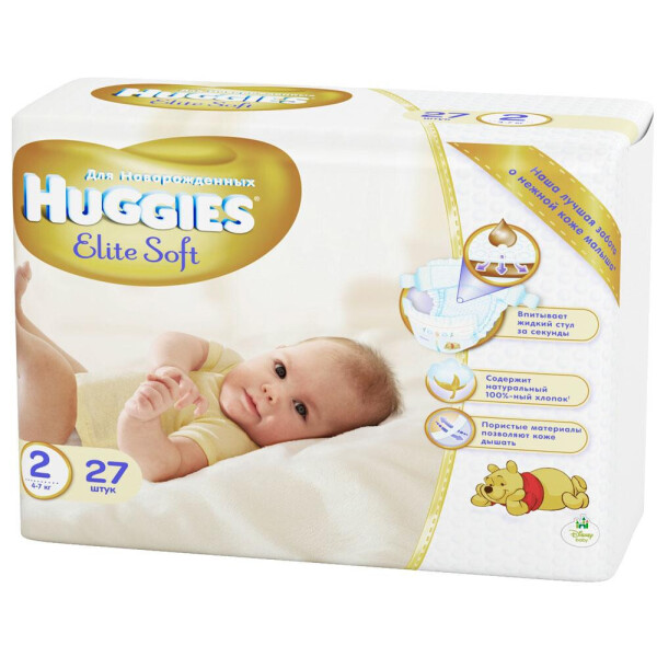 

Подгузники Huggies Elite Soft 2 27 шт (9400176)