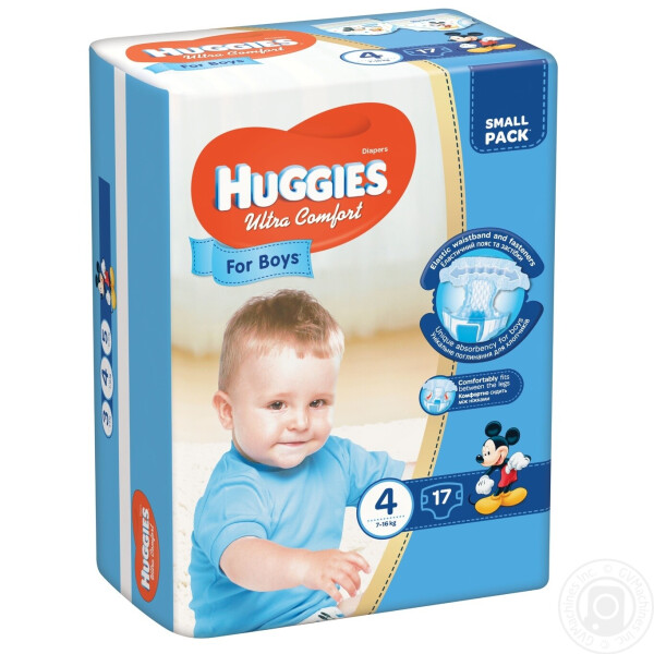 

Подгузники Huggies Ultra Comfort для мальчиков 4 17 шт (2584501)