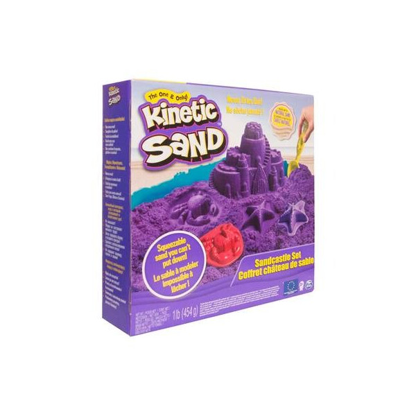 

Набор кинетического песка Kinetic Sand Замок из песка фиолетовый 454 г (71402P)
