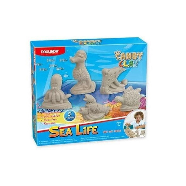 

Песок для творчества Paulinda Sandy clay Морская жизнь животные 300г 5 ед (PL-140017)