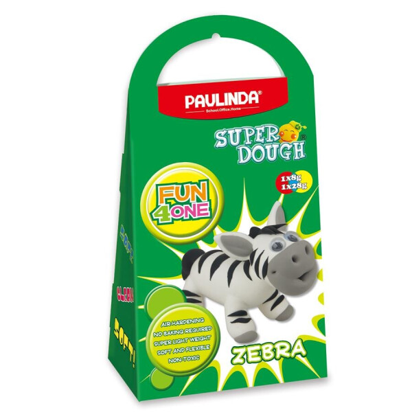 

Масса для лепки Paulinda Super Dough Fun4one Зебра подвижные глаза (PL-1563)