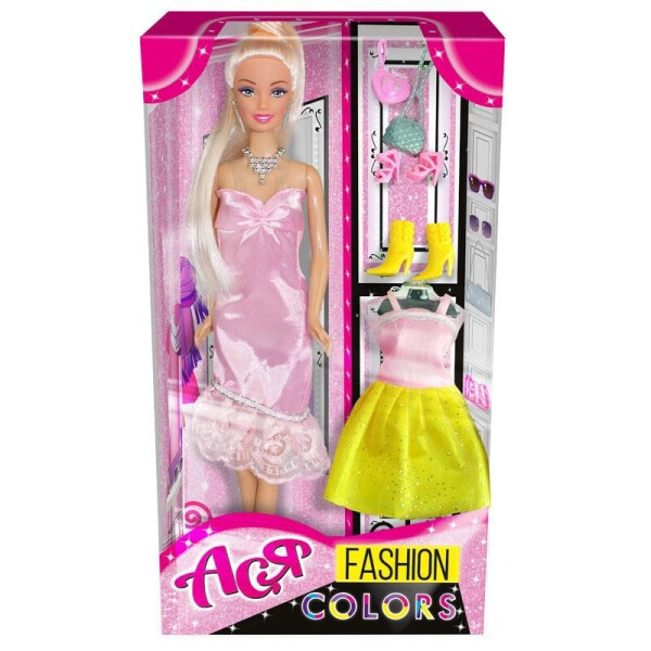 

Кукла Ася Модные цвета Блондинка с аксессуарами 28 см (35072)