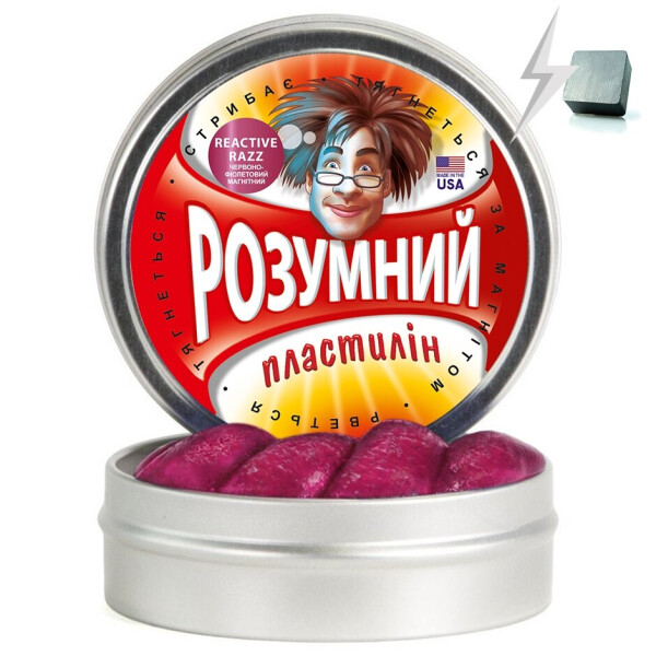 

Умный пластилин Thinking Putty Reactive Razz Красно-фиолетовый магнитный (ti16004)