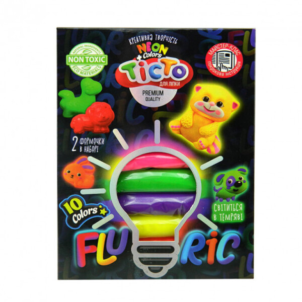 

Набор креативного творчества Danko Toys Тесто для лепки Fluoric 10 цветов (ДТ-ТЛ-02-79)