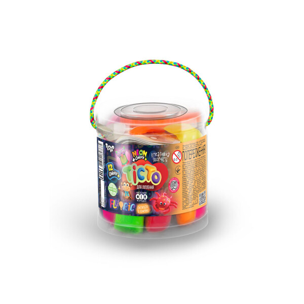 

Тесто для лепки Danko Toys Fluoric 12 цветов (ДТ-ТЛ-02-83)