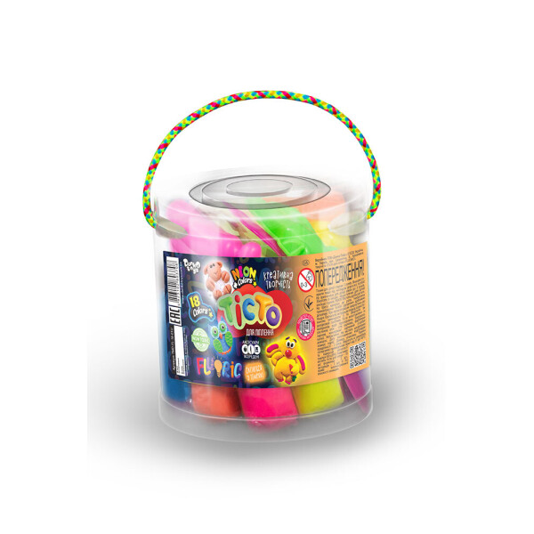 

Тесто для лепки Danko Toys FLUORIC 18 цветов (ДТ-ТЛ-02-85)