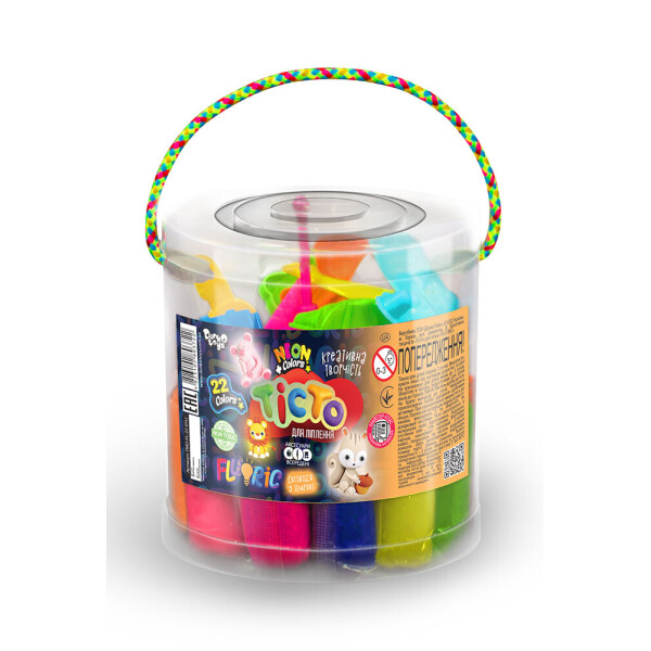 

Тесто для лепки Danko Toys Fluoric 22 цвета (ДТ-ТЛ-02-87)