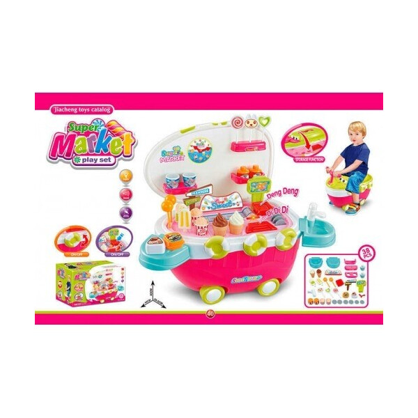 

Игрушечный набор Shantou Jinxing Кондитерская тележка 38 деталей (668-43)