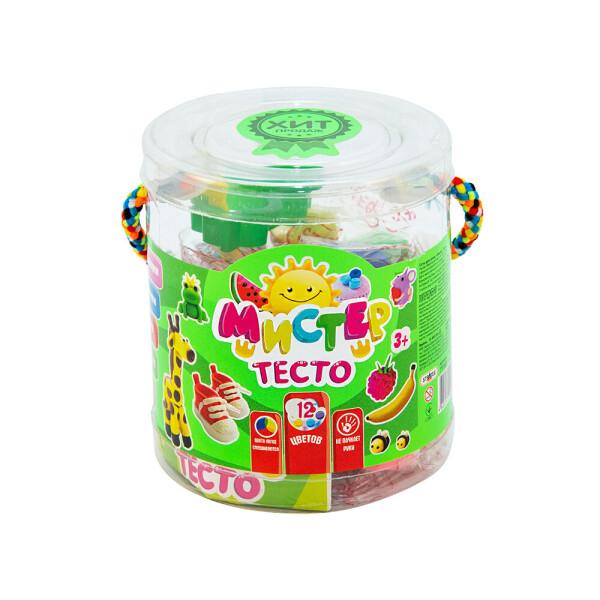 

Набор теста для лепки Strateg Мистер тесто 12 цветов в блистере (71107)