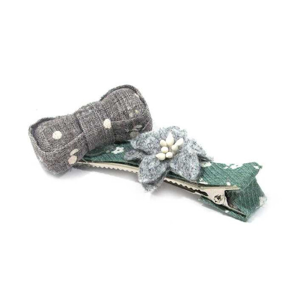 

Заколка Dini Hand Made Бантик с цветком (d-530)