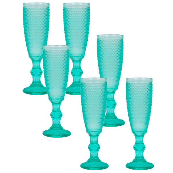 

Набор бокалов под шампанское Orleans бирюза 180 мл Sabefet AR31977