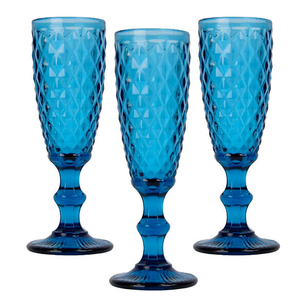 

Набор бокалов Elegant Blue под шампанское стекло из 6 штук Sabefet AR30998