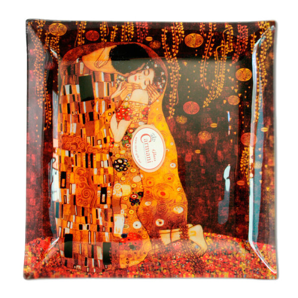 

Тарелка G.Klimt Поцелуй Brown Carmani 198-1601