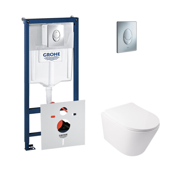 

Инсталляция Grohe Rapid SL 38721001 с унитазом Q-tap Swan WHI 5178 с сиденьем, 38721001WHI5178
