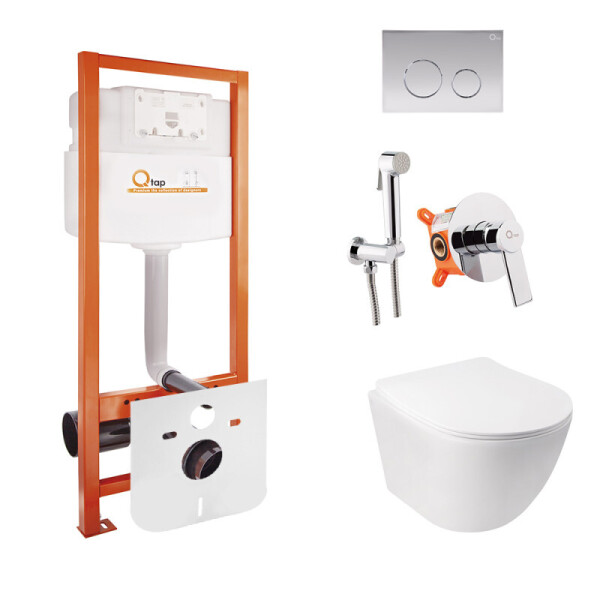 

Инсталляция Q-Tap Nest M425-M11CRM с унитазом Q-tap Jay WHI 5176 с сиденьем + набор для гигиенического душа со смесителем Form 001AB, M425M11CRMWHI5176FORM001AB