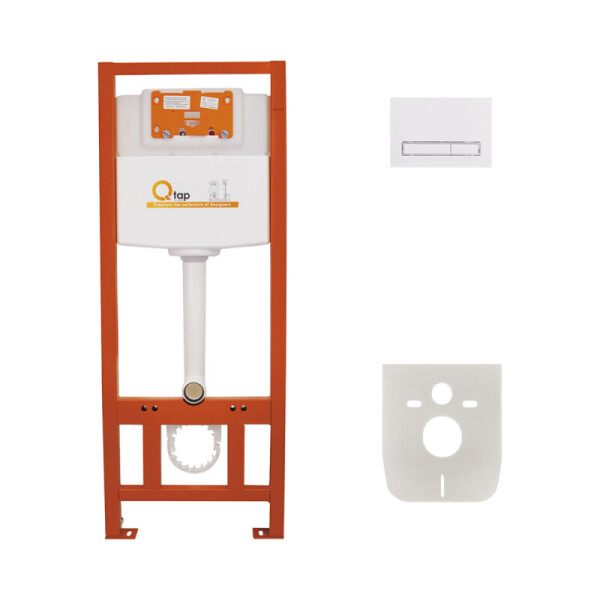 

Инсталляция Q-tap Nest комплект 4 в 1 с панелью смыва PL M08WHI, QTPLM08WHI