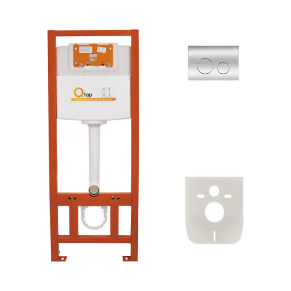 

Инсталляция Q-tap Nest комплект 4 в 1 с панелью смыва PL M11CRM, QTPLM11CRM