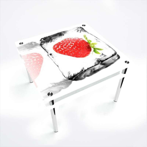 

БЦ-Стол квадратный с проходящей полкой Ice berry 900х900 мм фотопечать (FP1052-4-4)