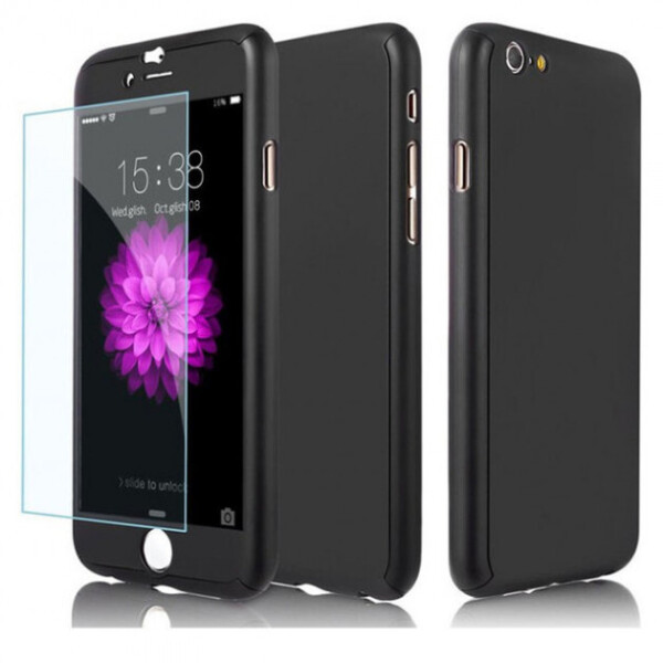 

Противоударный чехол JETech 360° + стекло 9Н на Iphone 6/6s Black (233111)