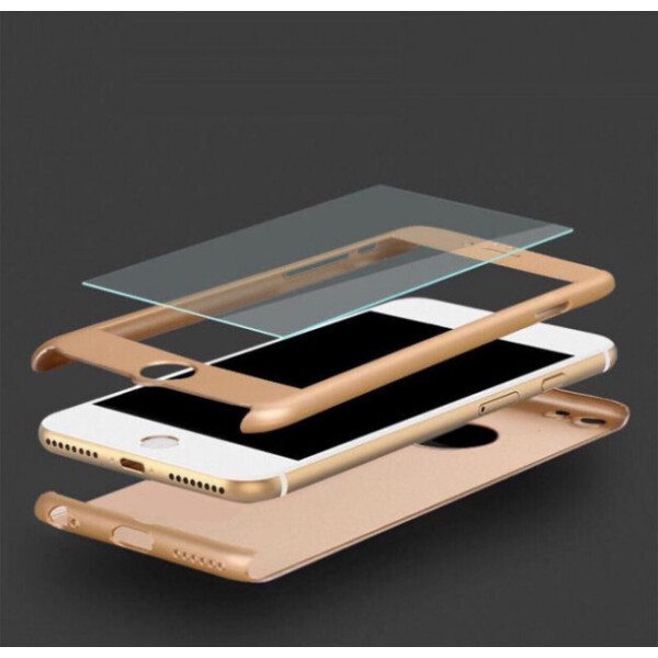 

Противоударный чехол JETech 360° + стекло 9Н на Iphone 7/8 Gold (233105)