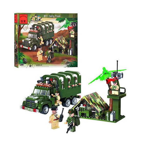 

Конструктор BRICK военная база ,308 деталей (811)