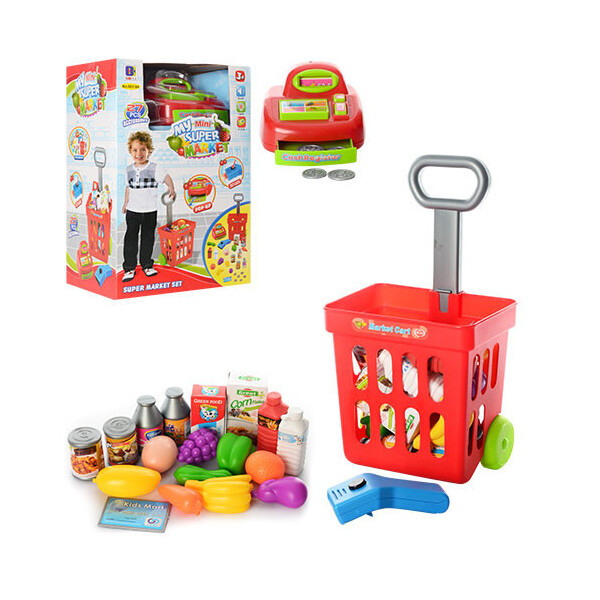 

Игровой набор магазин, кассовый аппарат и тележка (661-84)