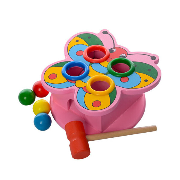 

Деревянная игрушка стучалка METR+ Бабочка с молоточком (MD 0045-1)