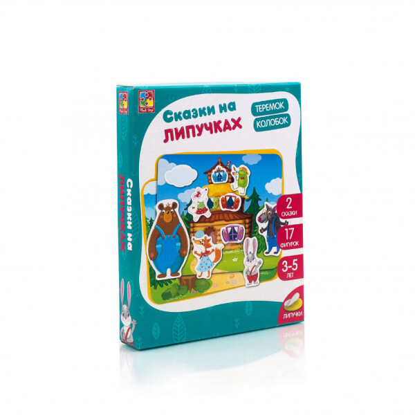 

Сказки на липучках Vladi Toys "Колобок.Теремок" (рус) (VT1804-01)
