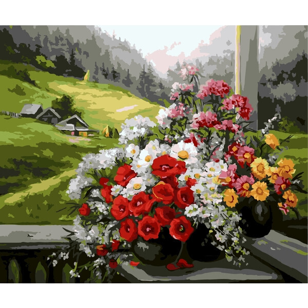 

Картина по номерам. Rainbow Art ";Горный букет"; GX9500-RA