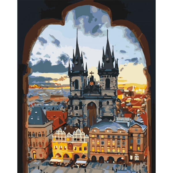 

Картина по номерам. ";Злата Прага"; 40*50см KHO3568